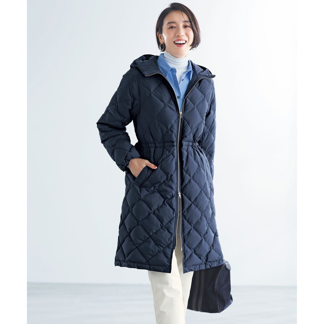 UNFILO 【TAION×UNFILO】Aラインコート （ネイビー） -靴