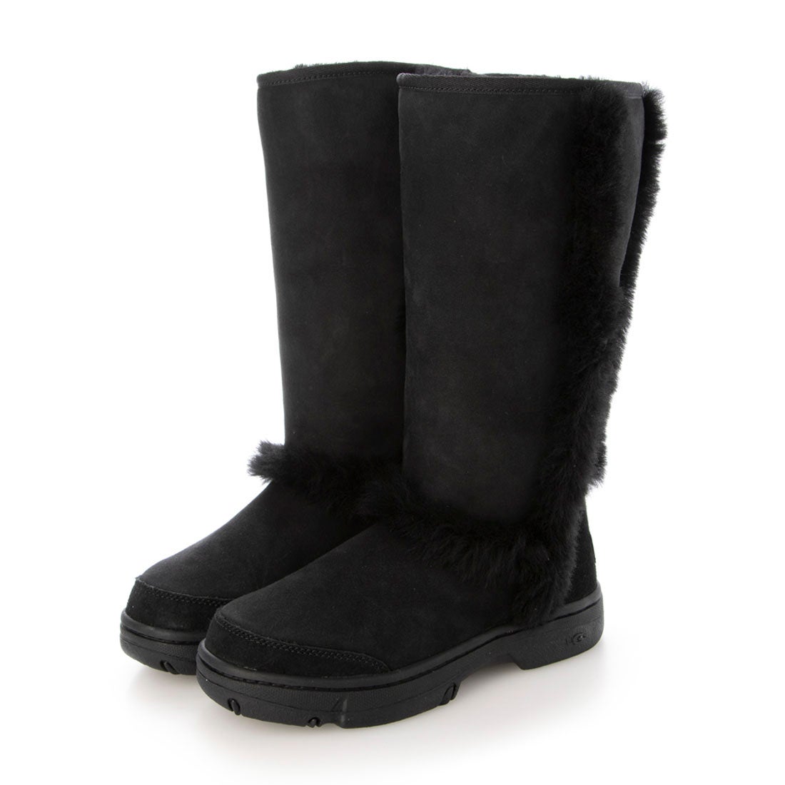 アグ UGG ☆ファートリムムートンブーツ （ブラック） -waja bazar