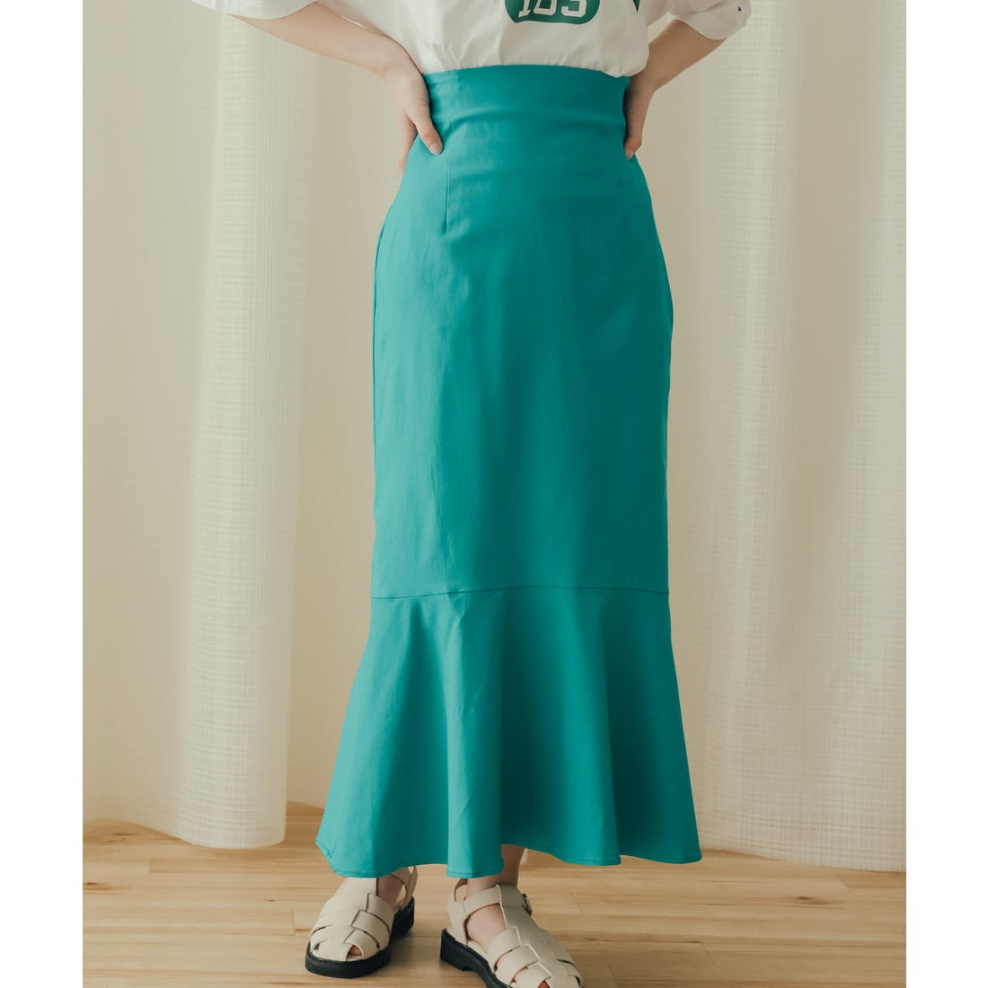 MARK & LONA ミントグリーン スカート38サイズ MARK & LONA ミント