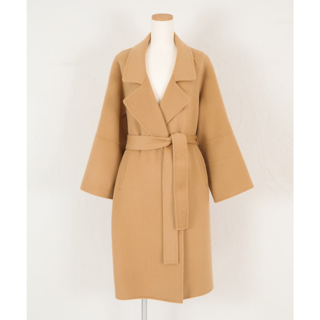 ユアーズ ur's ベルト付ウールカシミヤチェスターコート （キャメル