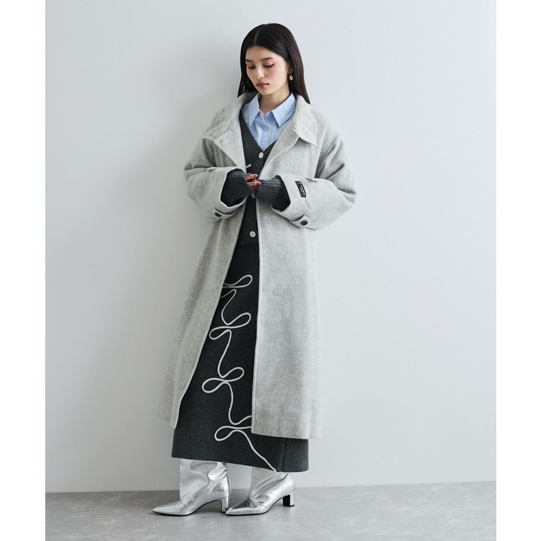 ビス VIS 【シリーズ累計販売数1.5万点超え！】2WAY毛混シャギーロング