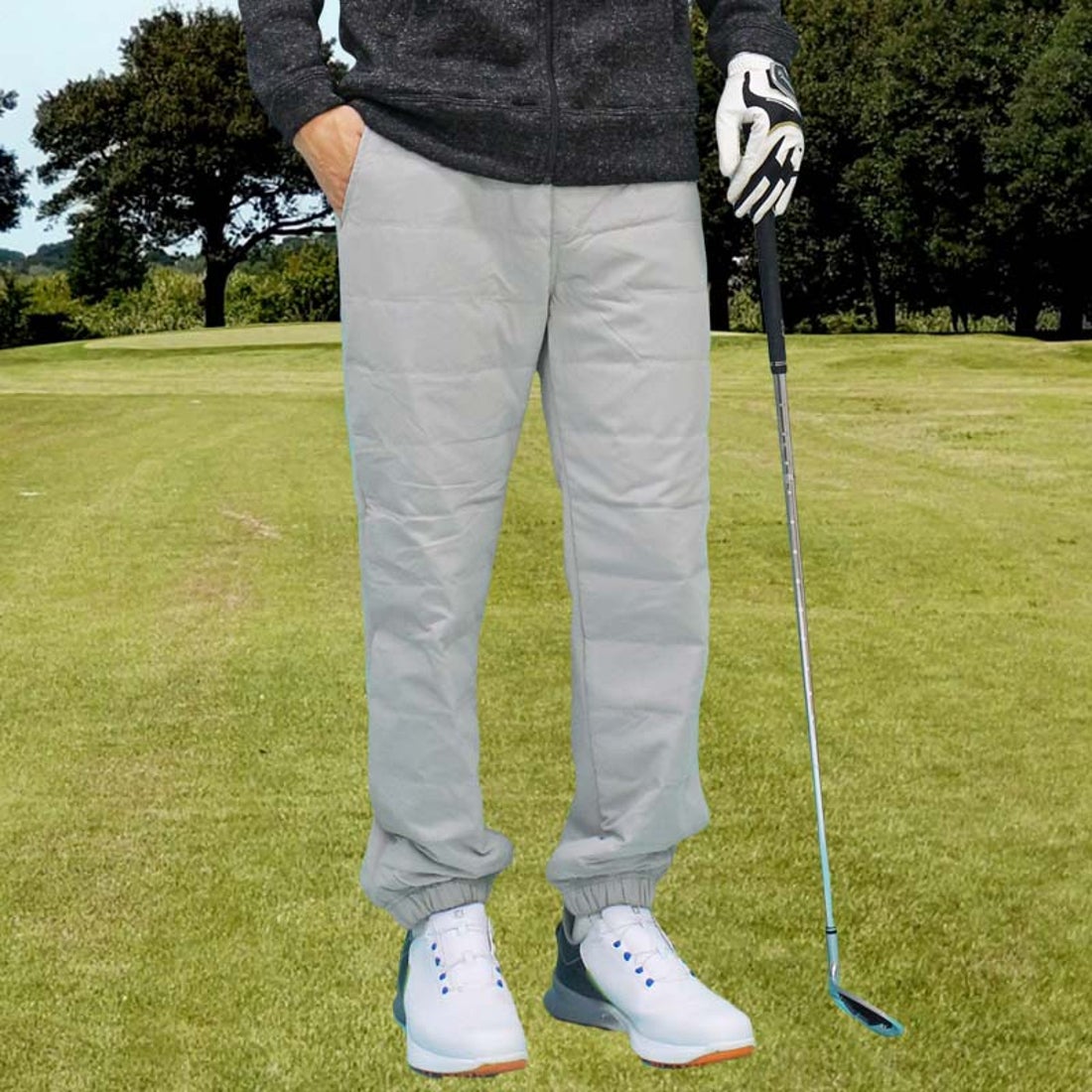 トップイズム TopIsm ダウンパンツ メンズ ゴルフパンツ 暖か裏起毛 裏