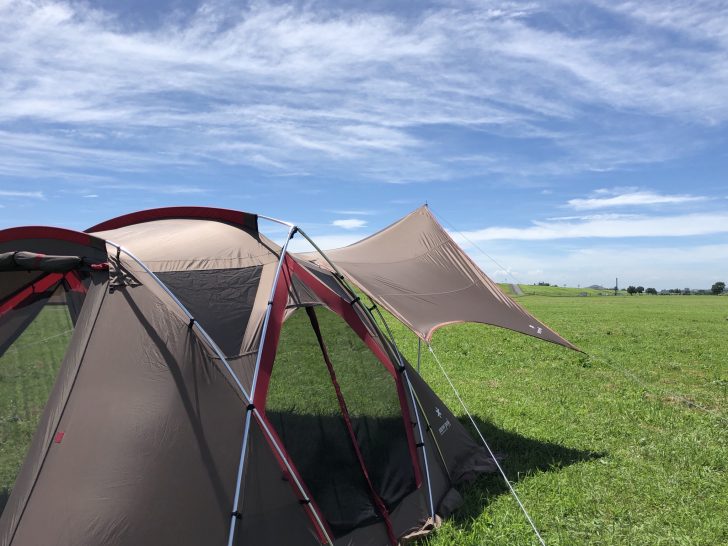 コネクトタープヘキサを初張り！ムササビウイングと比較してみた