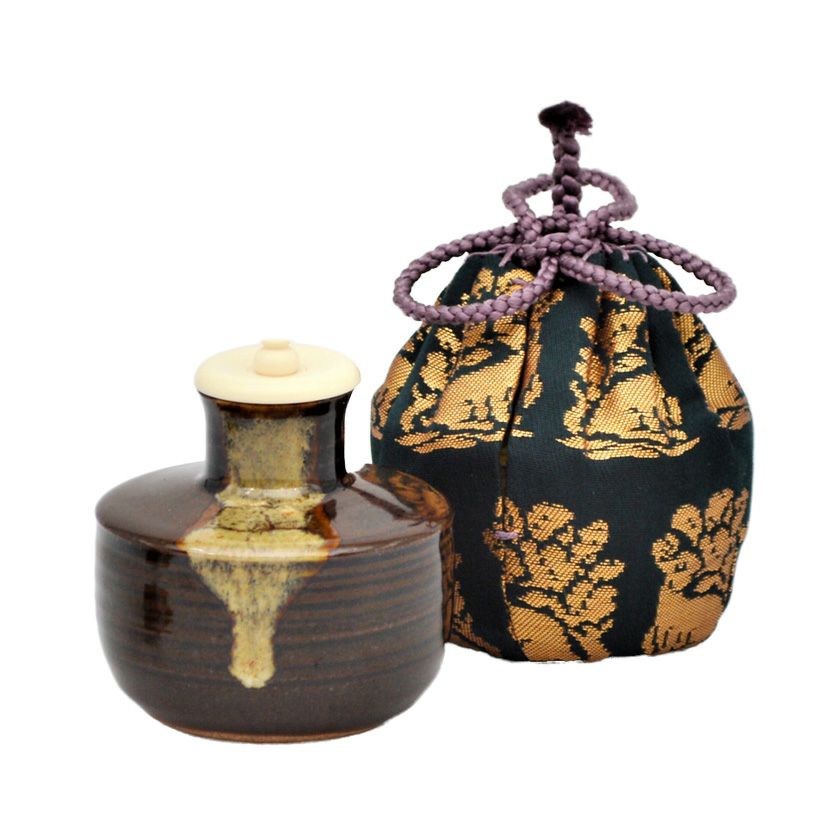 茶道具 茶入（ちゃいれ） 茶入 中興名物 振鼓 ラクト蓋 陶若窯 | 千年