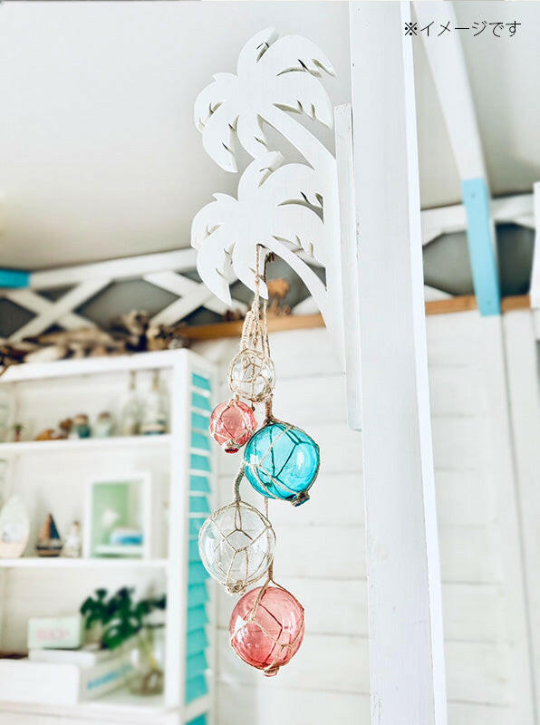 ヴィンテージ 大きな ガラス球 浮ガラス オブジェ ブルーグリーン球形