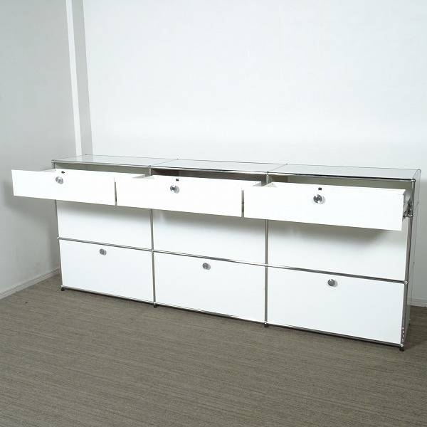 USM Haller USMハラー キャビネット 3列×3段 ドロップダウンドア付き