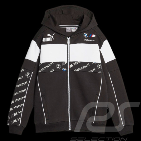 BMW Hoodie Jacket Motorsport M Puma Black / White 621873-01 - kids