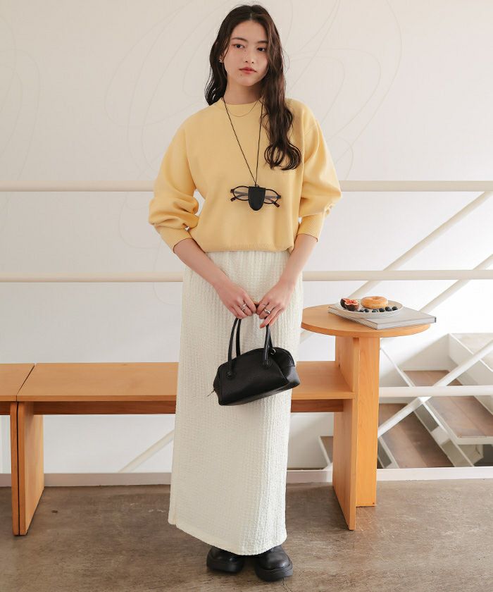 ポコポコジャガードIラインスカート | titivate