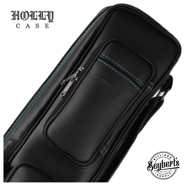 Holly Butterfly Stitched Turquoise 3x5 Pool Cue Case - BTF35T