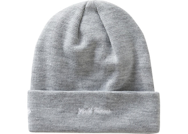Supreme New Era Cross Box Logo Beanie Heather Grey – shoegamemanila