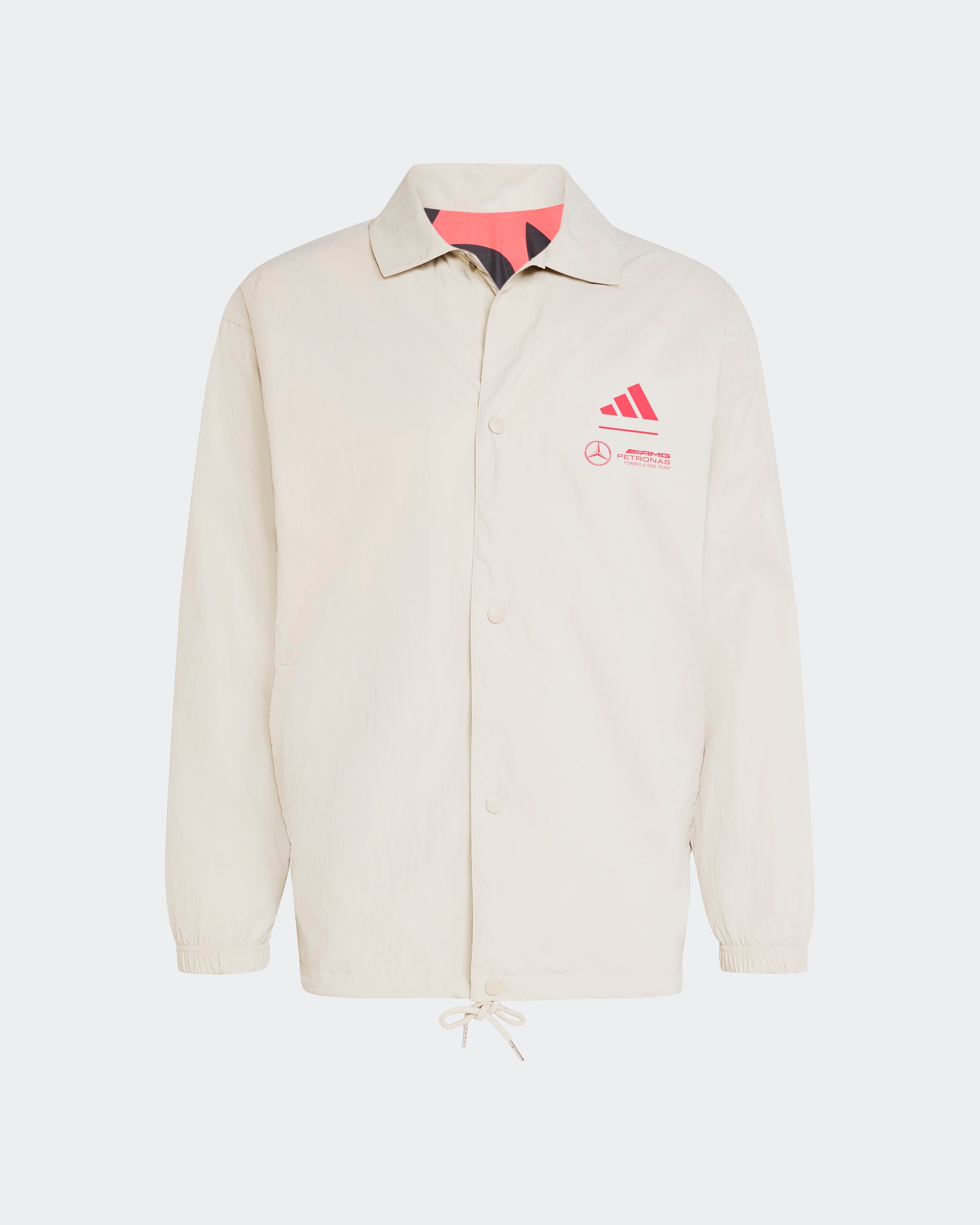 Mens Miami Coach Jacket Beige | Official Mercedes-AMG PETRONAS F1