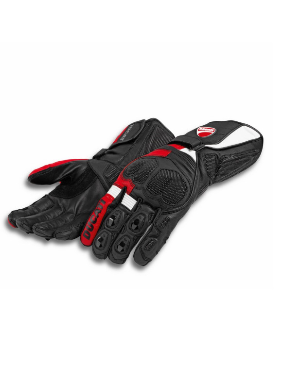 Original Ducati Speed Evo C2 Men's Motorcycle Gloves Black/White