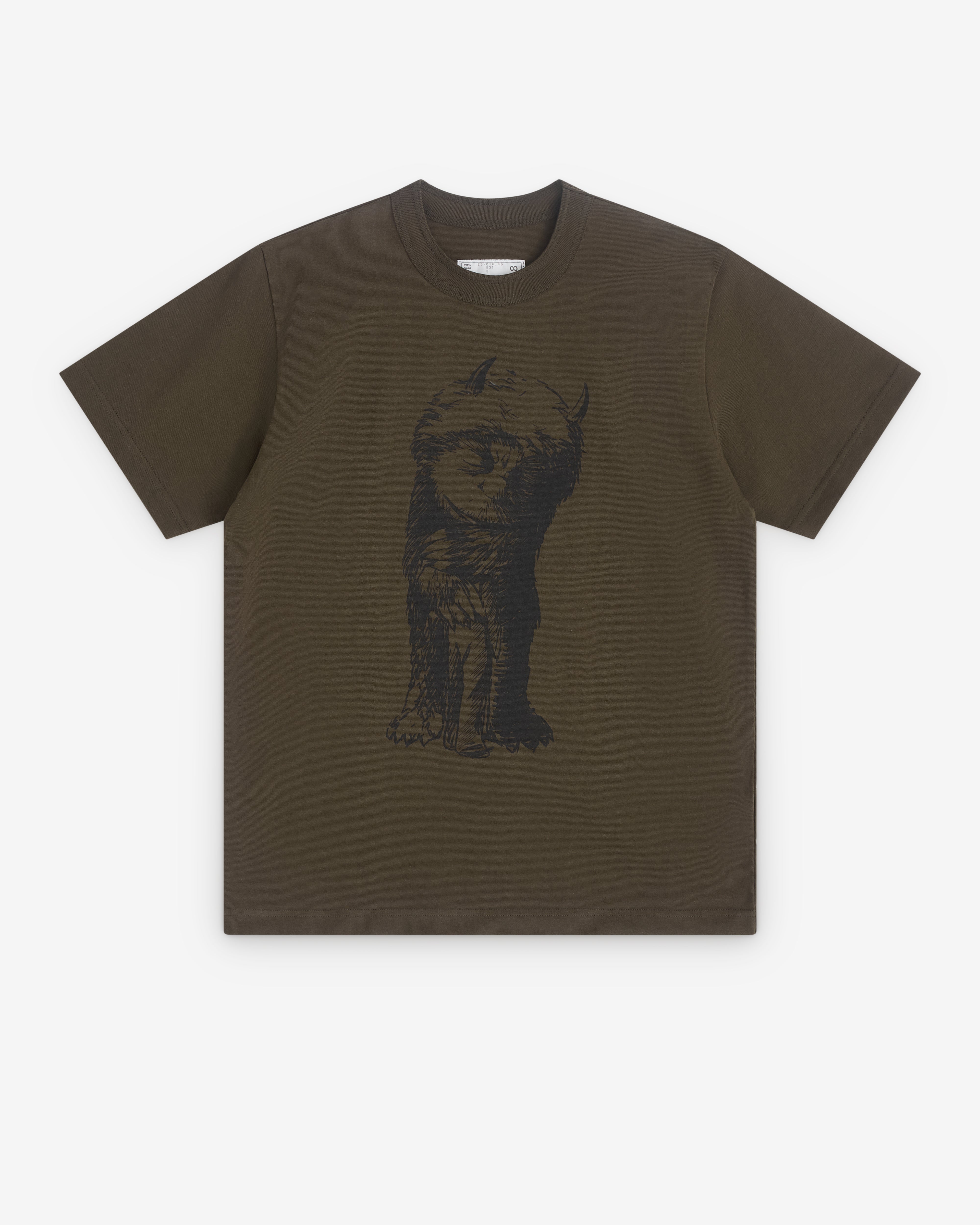SACAI: Men's Where The Wild Things Are T-Shirt (Dark Khaki) | DSMS