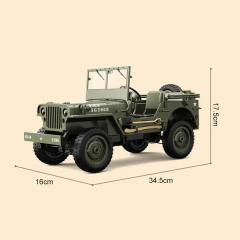 US Stock - JJRC RC Car C8815 RTR Willys Military Jeep RC Truck