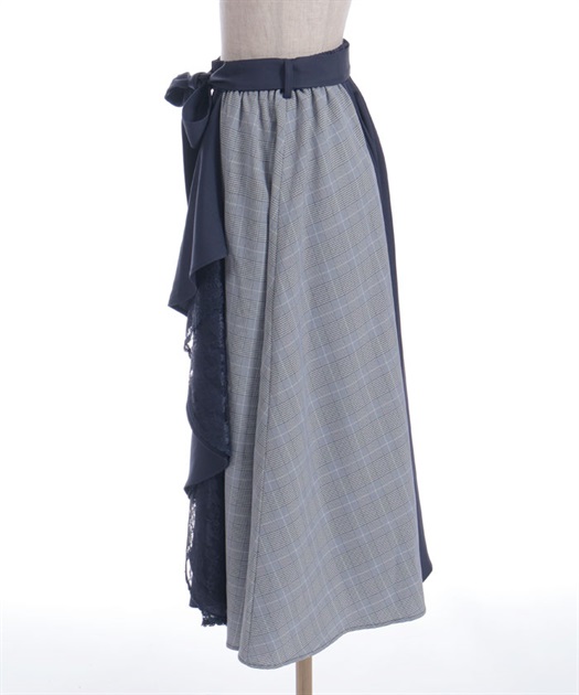 チェック切替フリルスカート | axes femme online shop