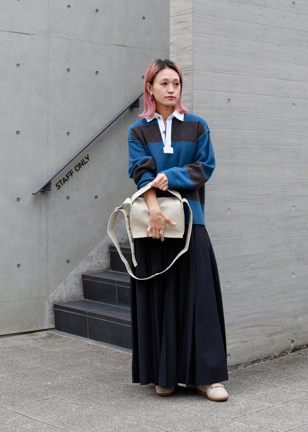 毛100%ボーダーラガーシャツ｜ メゾンドアムウ公式オンラインストア