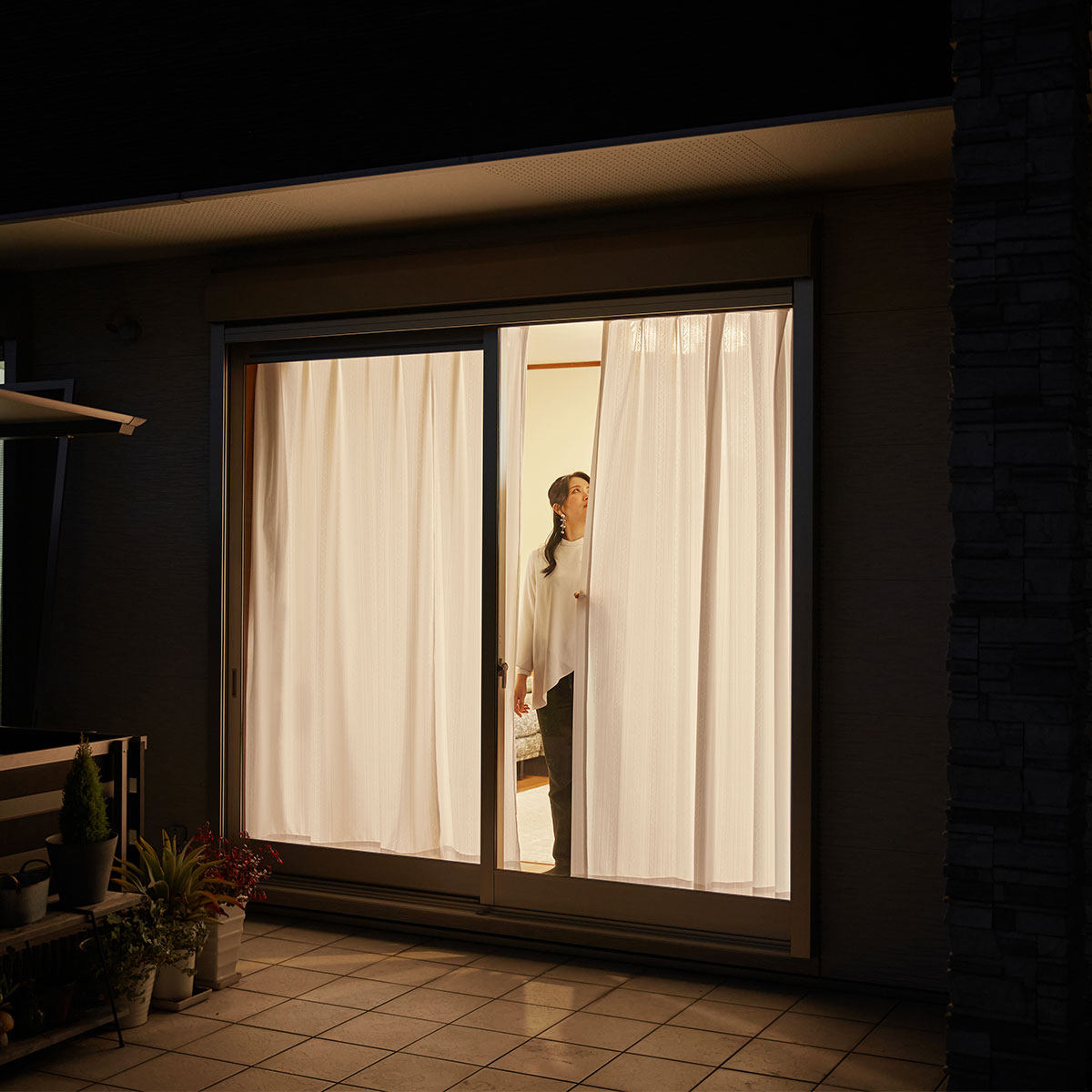 ホームプロテクトレースカーテン2枚組 100×198cm | ABCミッケ