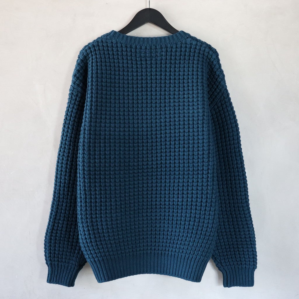 WAFFLE KNIT SWEATER #GREEN [24FW-WMK-KN01]_WACKO MARIA