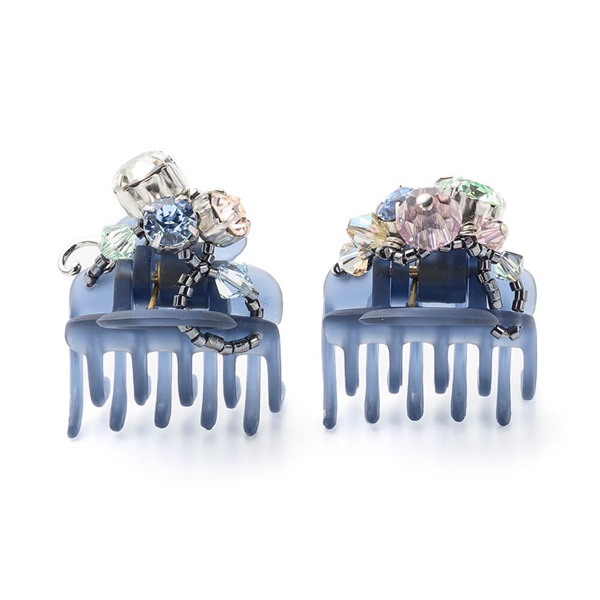 シャイニーストーン ホイップクリップ2個セット(ライトサファイア