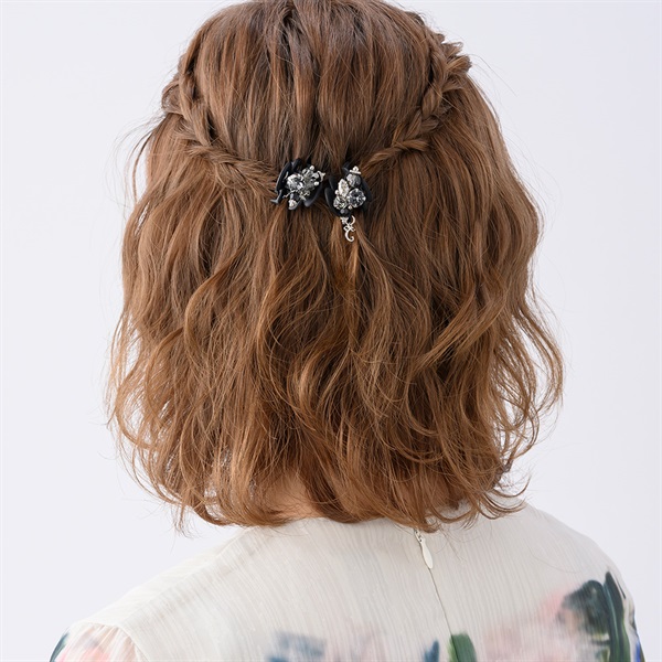 センシュアルフラワー ホイップクリップ2個セット(ブラック