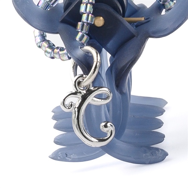 コンプレックスビズ 青い花型クリスタルヘアピン スワロフスキー