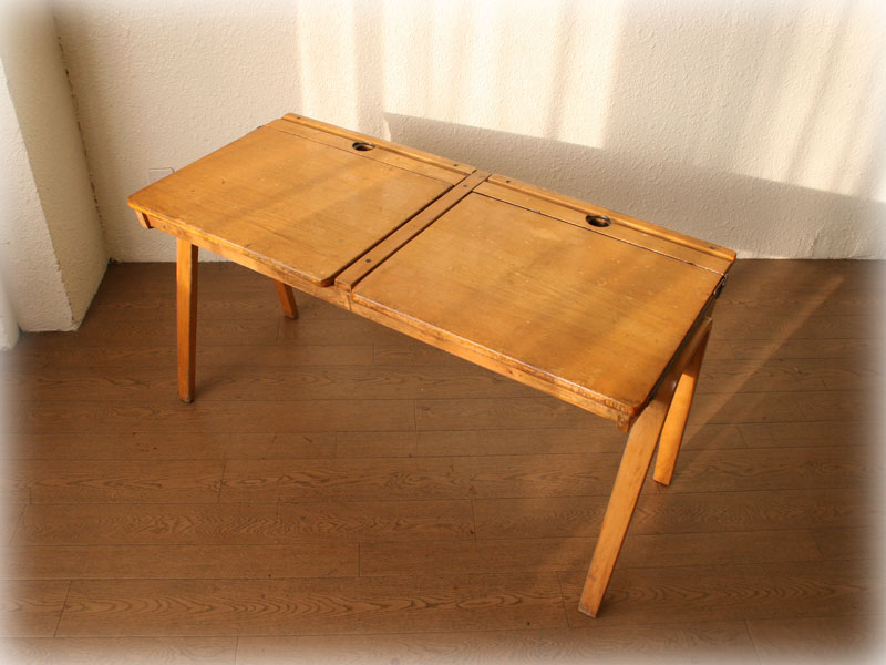 2Pスクールデスク｜アンティーク家具・照明の専門店｜デニム