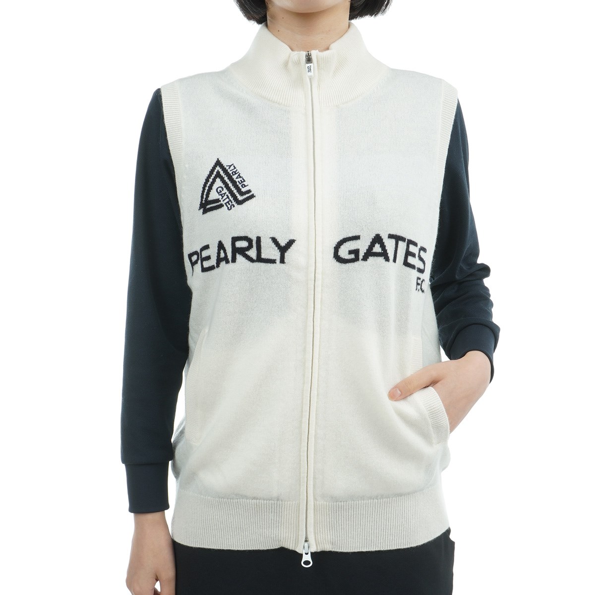 お値引きしました PEARLY GATES ベスト ダウン ホワイト サイズ2