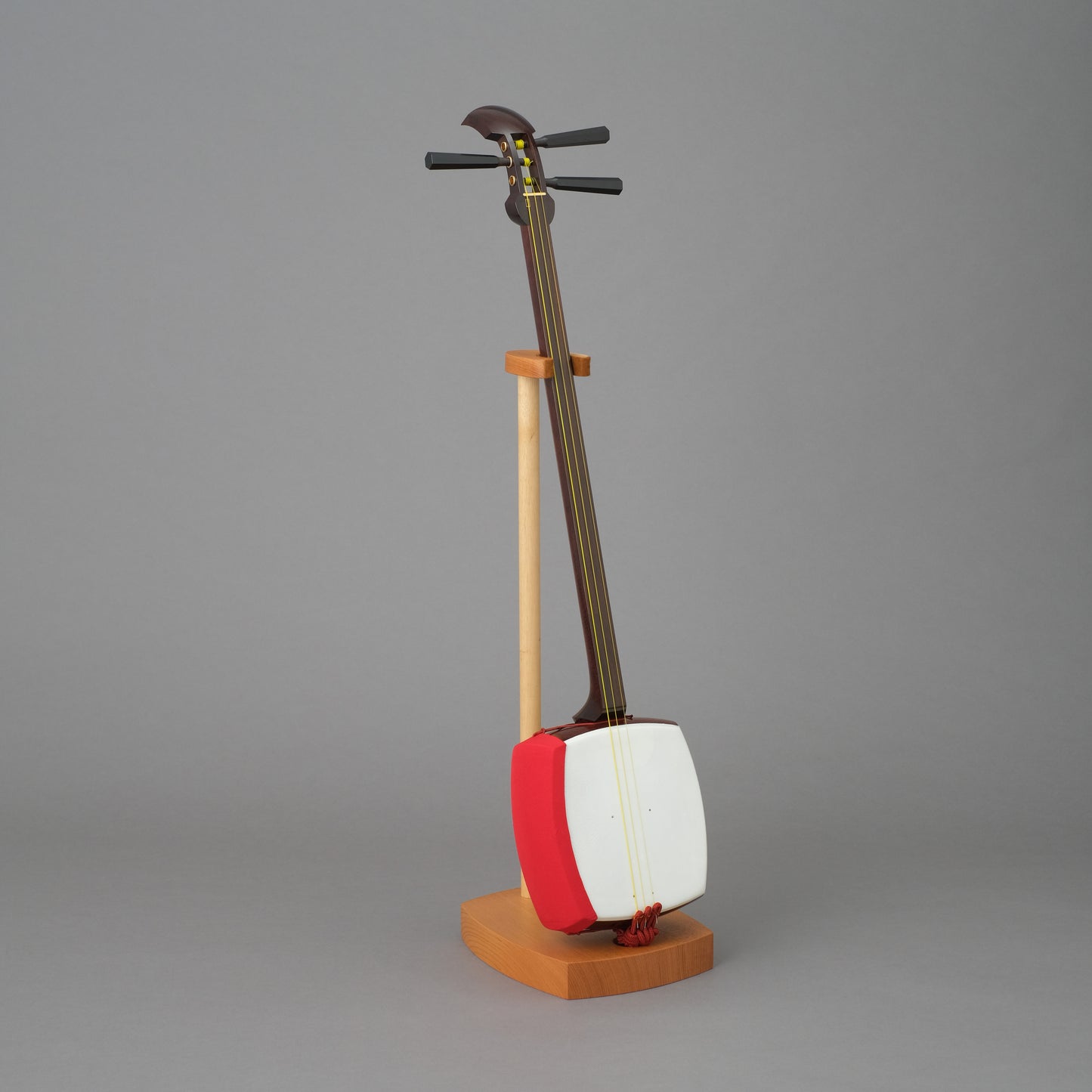 民謡紅木1.5短三味線セット【丸打胴】 短棹三味線 舞台用三味線
