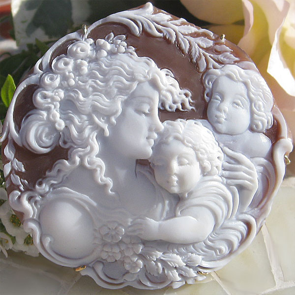 楽天市場】Giuseppe Tesoriere作シェルカメオSILVER ペンダント