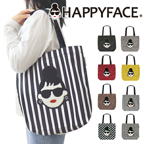 楽天市場】ハッピーフェイス バッグ トートバッグ レディース