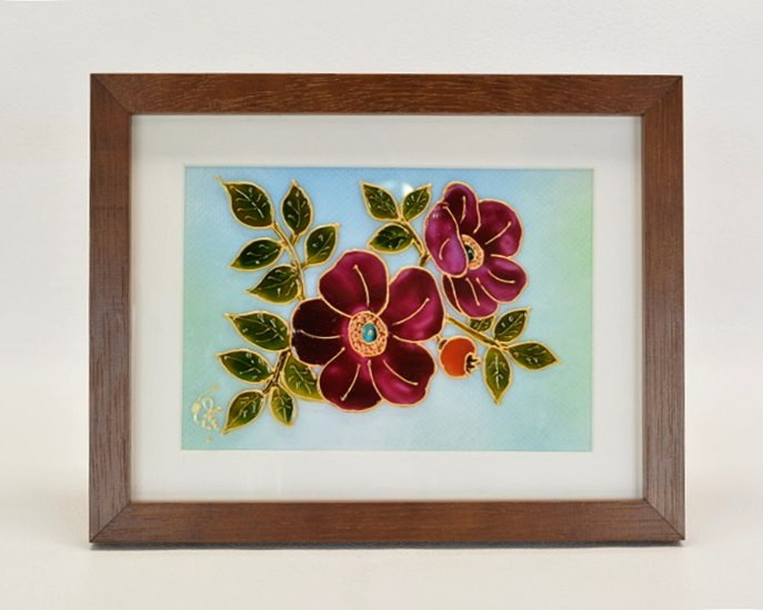 和雑貨 四季彩堂 オンラインショップ / 手描きガラス絵 北海道の花シリーズ