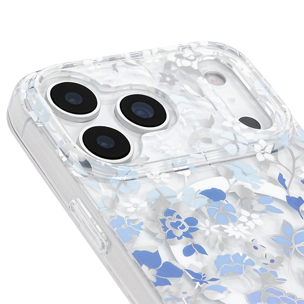 kate spade iPhone 17 Pro ケース Protective - Flowerbed Blue w