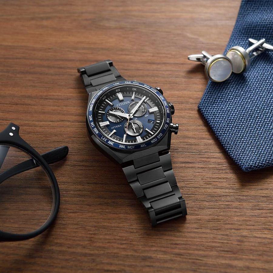 シチズン アテッサ アクトライン ブラックチタン CB5967-66L メンズ