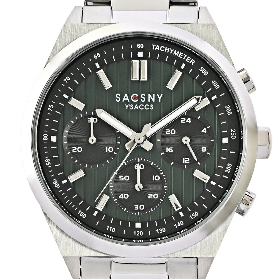 サクスニーイザック クオーツ クロノグラフ SY15211-GR メンズ 電池式