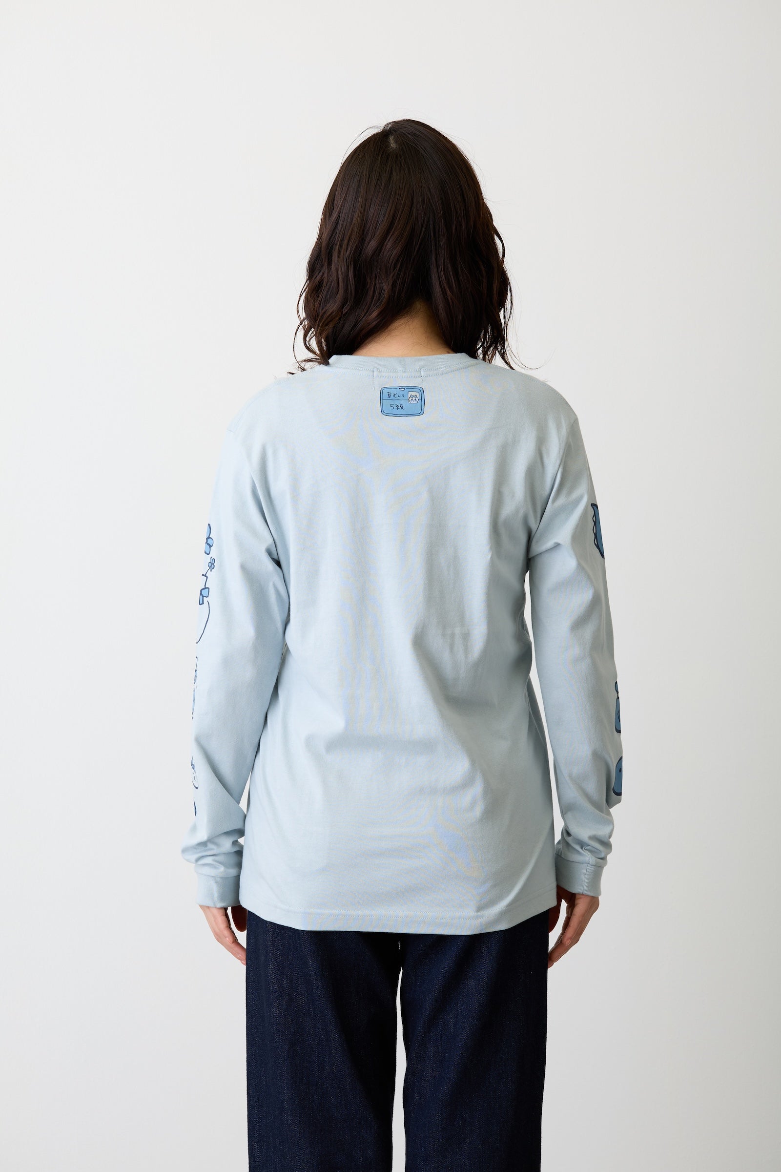 ちいかわ L/STシャツ ハチワレ アシッドブルー