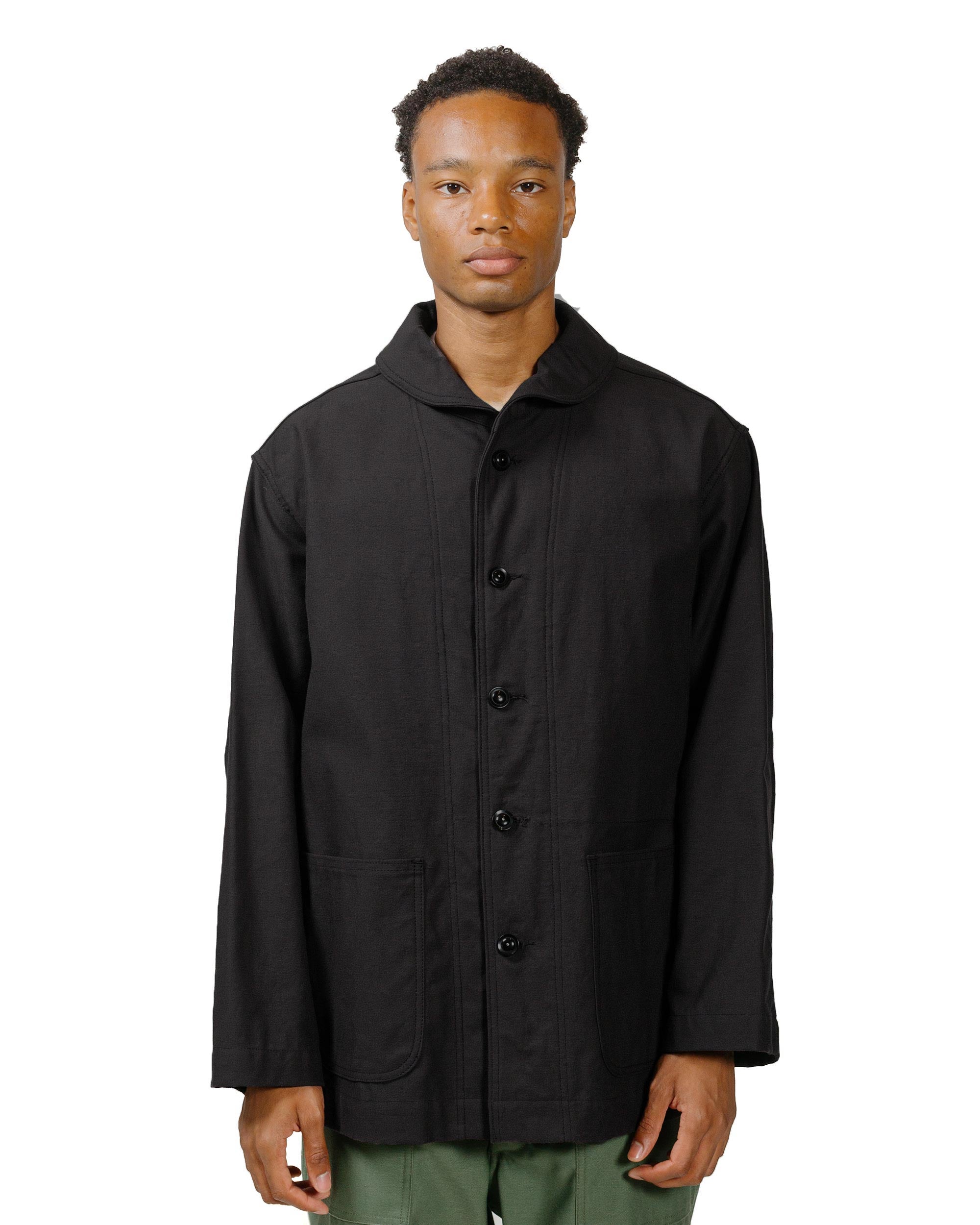Engineered Garments Workaday Shawl Collar Jacket Black Cotton Reverse