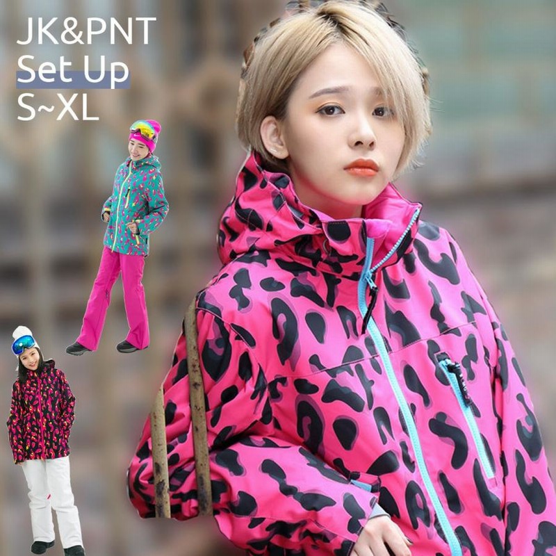 X-NiX ピンクストライプ スノーボードウェア