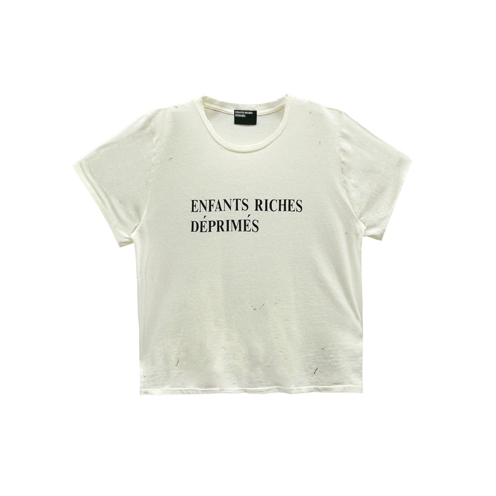 Enfants Riches Déprimés - Cropped Distressed Logo-Print Cotton
