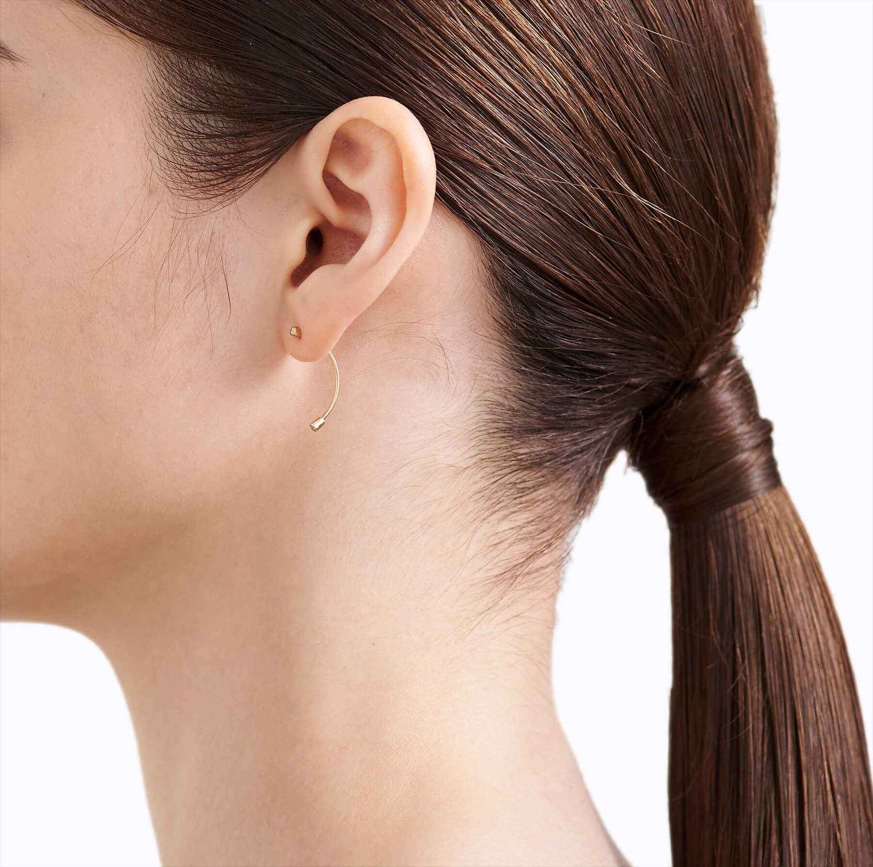 Diamond Twist Curl Earring 01 - SHIHARA