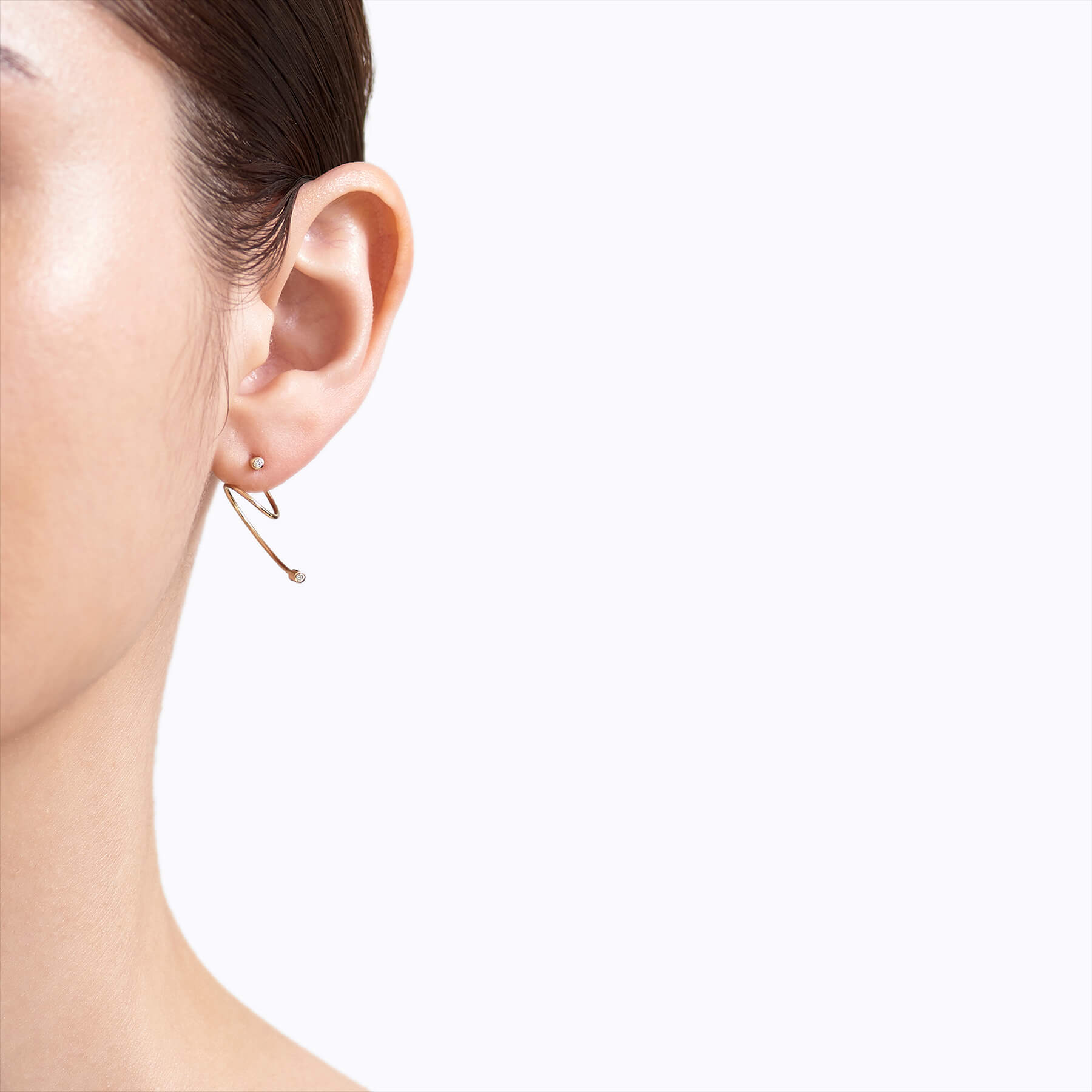 Diamond Twist Curl Pierce 02 L - SHIHARA