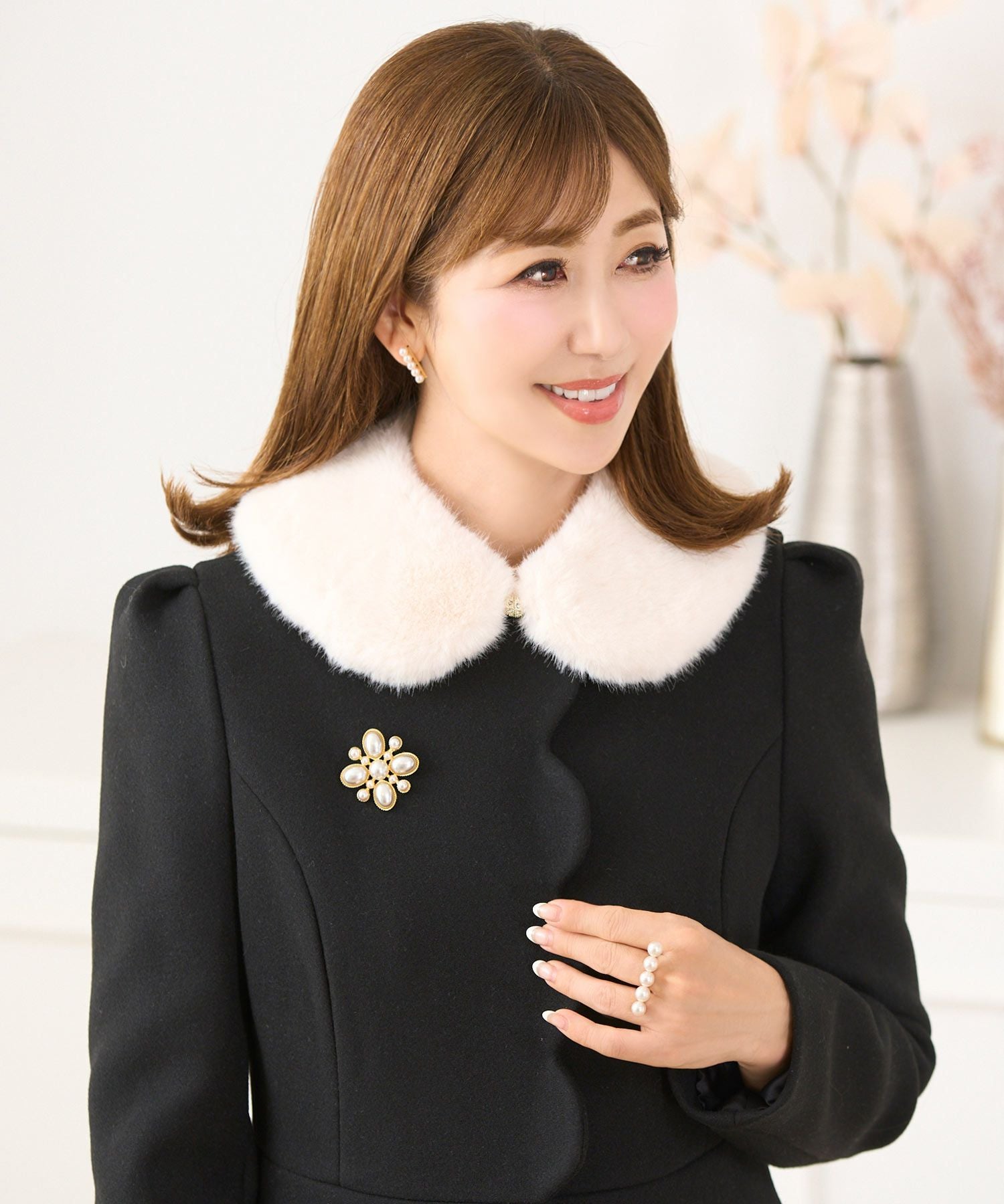 マグネット 付け襟 フェイクファー Prima Scherrer 全3色｜psc986-0926