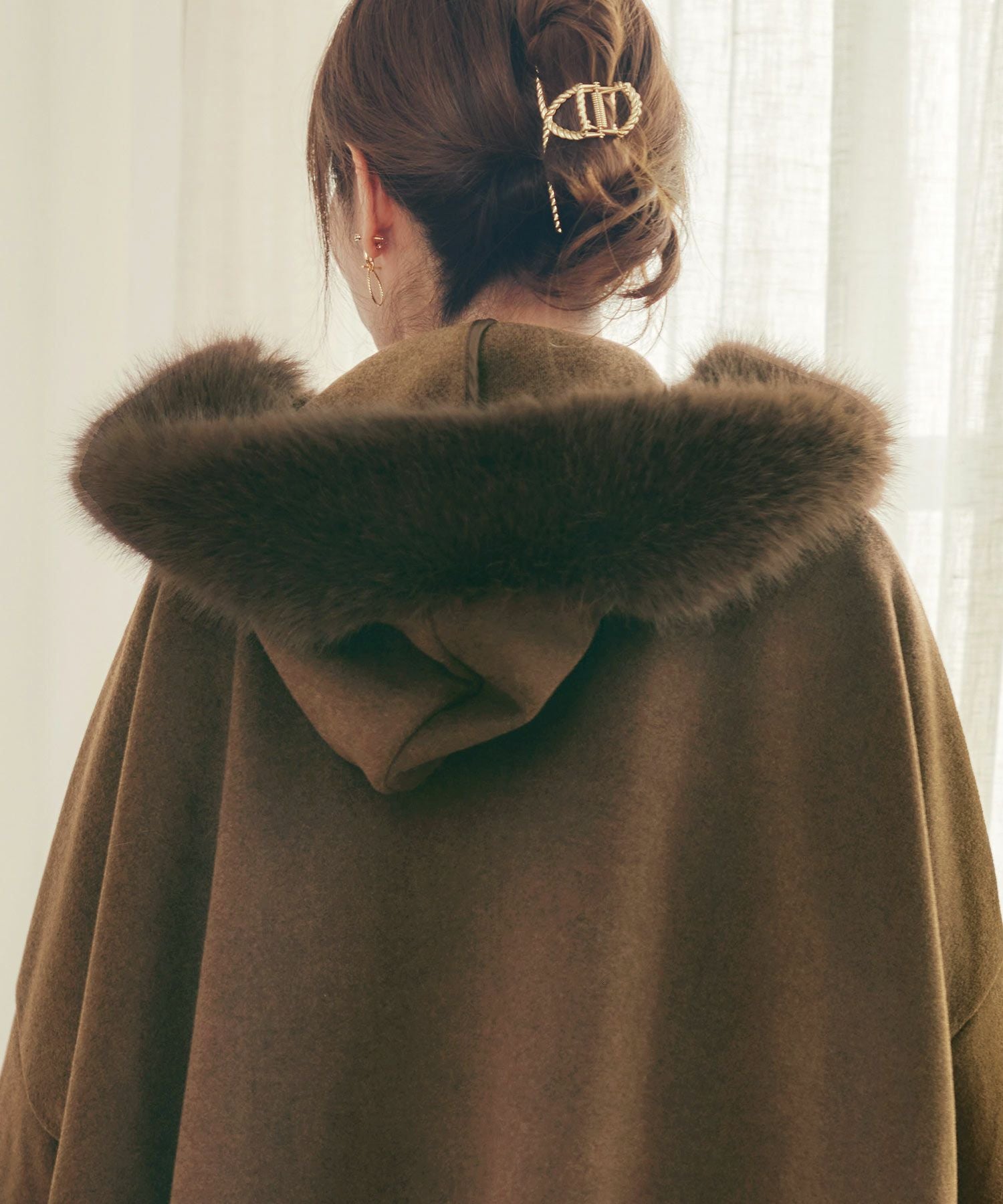 フェイクファー ケープ ポンチョ Liala×PG 全3色｜lpg141-2169【1