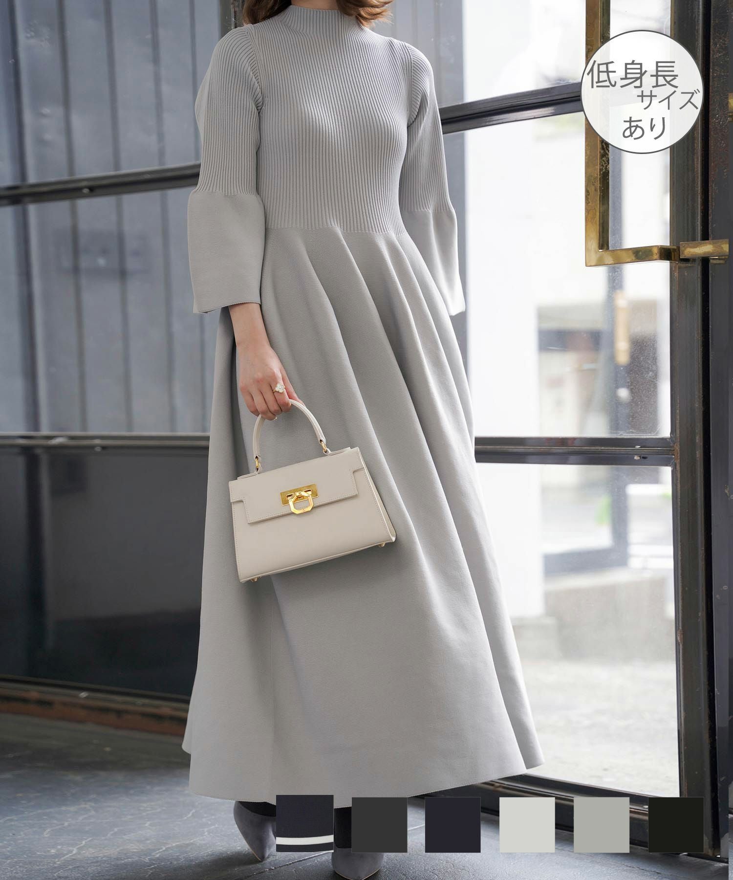 TIME-SALE ホールガーメント ニット ロング ワンピース HUIT 全6色