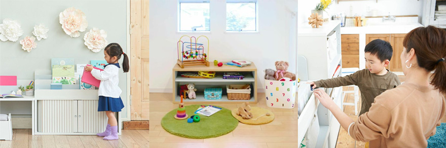 マミハピをモンテッソーリ教育用おもちゃ棚として使われている方の声を