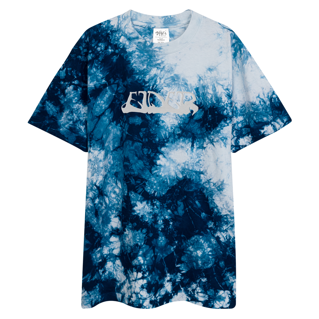 ELDER Classic Logo Embroidered Tie-Dye Oversized Shirt - LIMITED