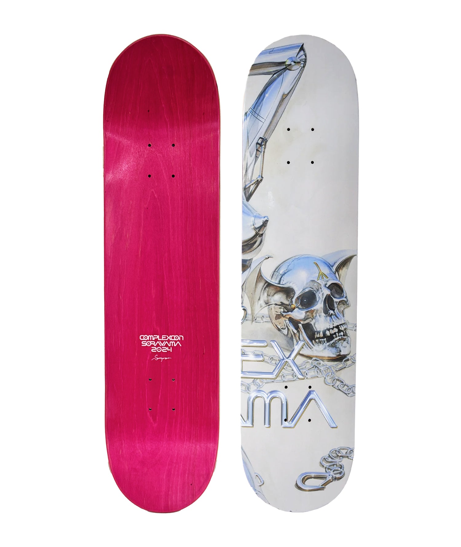 HAJIME SORYAMA x Complex 'Skull' (2024) Triptych Skateboard Deck