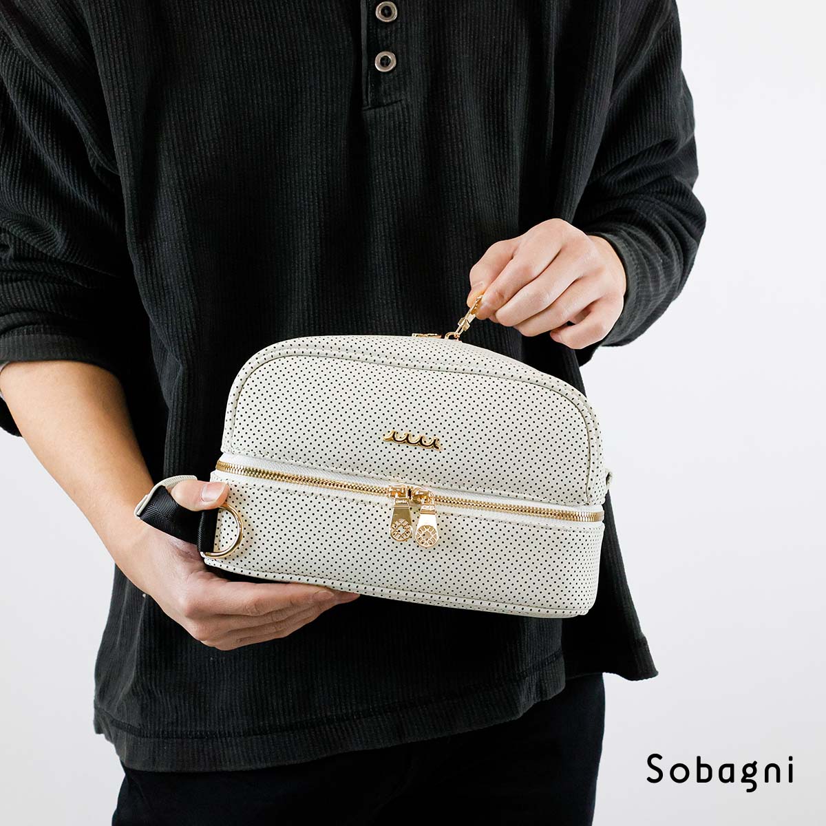 muta marine ムータ パンチングエシカル合皮パーテーションポーチ