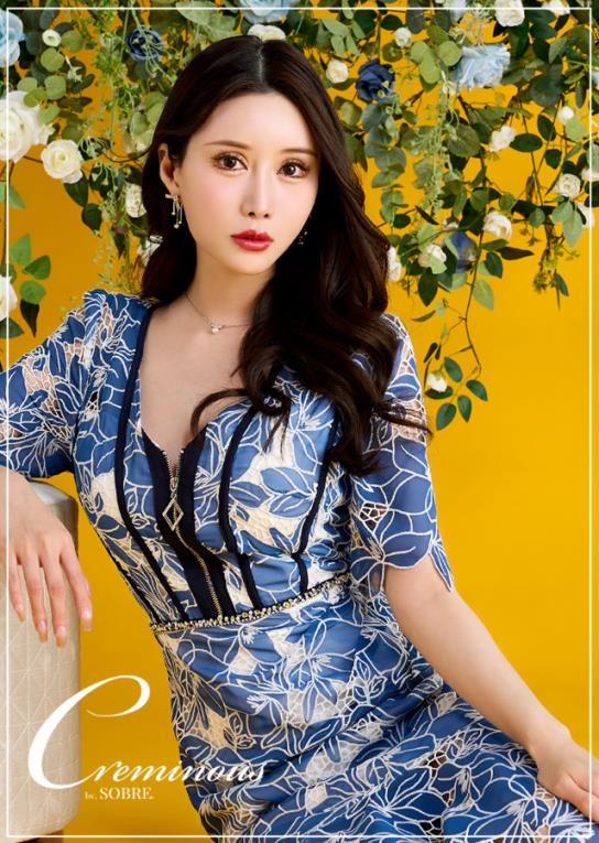 10％OFF】《Creminous》フラワー刺繍マーメイドワンピース | キャバ