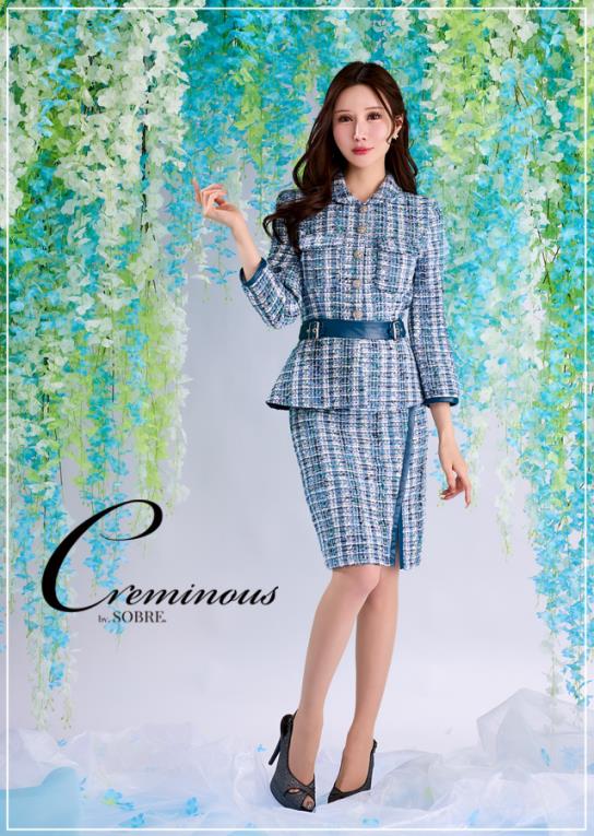 Creminous》セットアップ風カラーツイードワンピース | キャバドレス