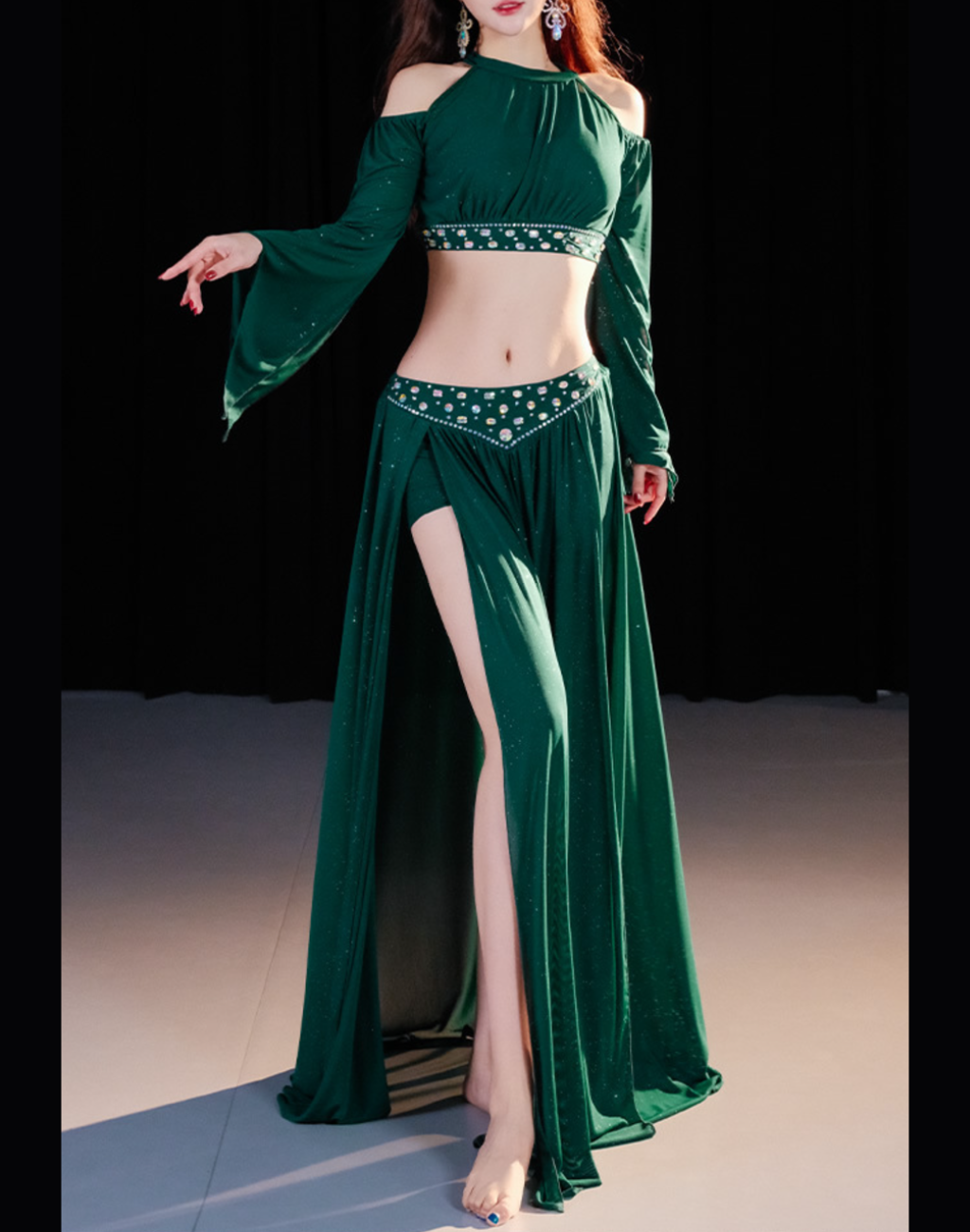 送料無料】即納 ベリーダンス レッスン着 レッスンウェア セットアップ